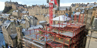 India Buildings Virgin Hotel in Edinburgh under construction