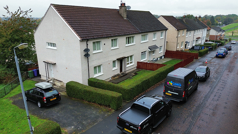 External wall insulation upgrades in Pollok