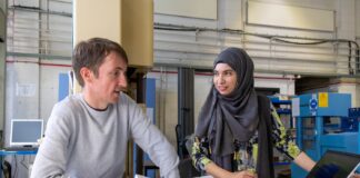 Professor David Jenkins and Dr Mehreen Gul from Heriot-Watt University. Credit Heriot-Watt University