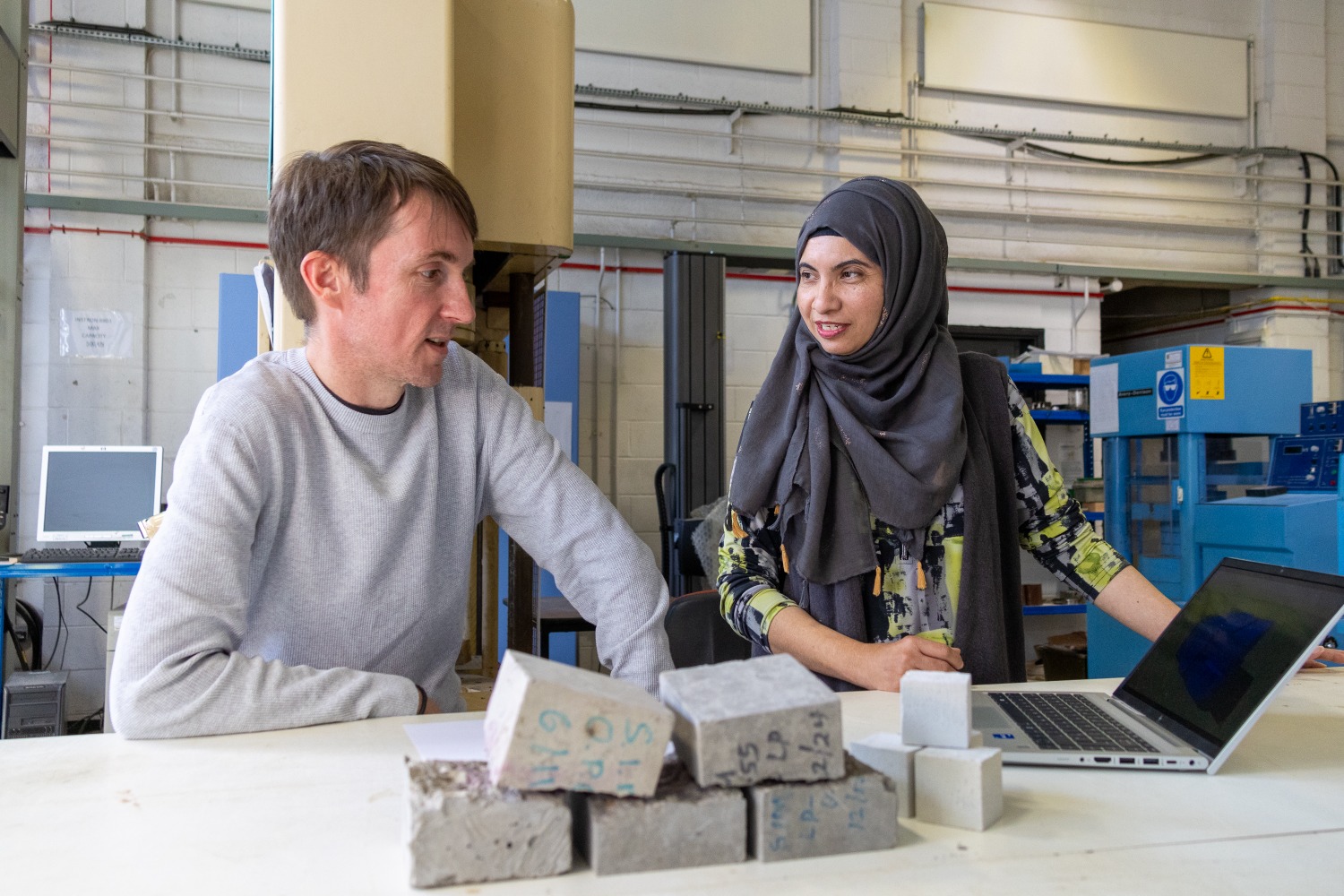 Professor David Jenkins and Dr Mehreen Gul from Heriot-Watt University. Credit Heriot-Watt University