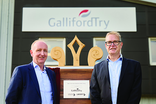 David Owen, Managing Director of Galliford Try’s Water Technologies business, on the left, and Mark Shadrick, Managing Director, Galliford Try Environment, on the right