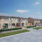 Plans submitted for Glasgow’s ‘first operational net zero modular housing development’ CGI of proposed Allander Street in Cowlairs homes