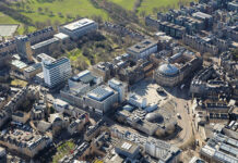 Bristo & George Square. Image credit: Guthrie Aerial Photography