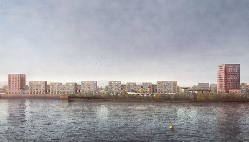 CGI of Govan Graving Docks