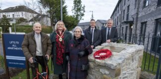 Bishopbriggs war memorial built by David Wilson Homes