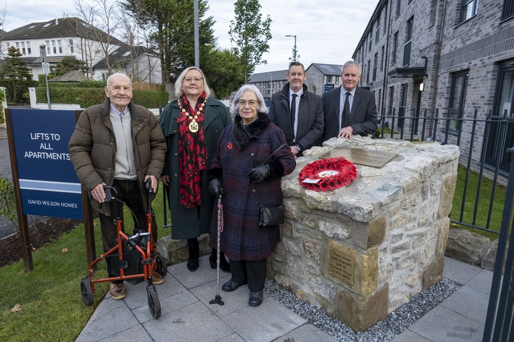 Bishopbriggs war memorial built by David Wilson Homes