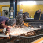 Steel-cutting ceremony marks start of warship construction in Glasgow Cutting of steel on HMS Sheffield