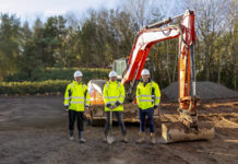 Brian Robertson, (Allanwater Homes Director, Ross Tait (Site Manager) and Ross Kelso (Contracts Manager)