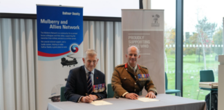 Balfour Beatty’s Work Winning Director, Neil Dalton, signing the Armed Forces Covenant