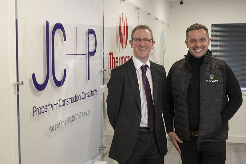 JC+P Managing Director Gordon Ross and Procast Owner and Managing Director Derek Innes.