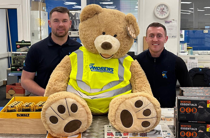 St Andrews’ Prestonfield transport manager Ryan Cockburn (l) with colleague Louis Robinson