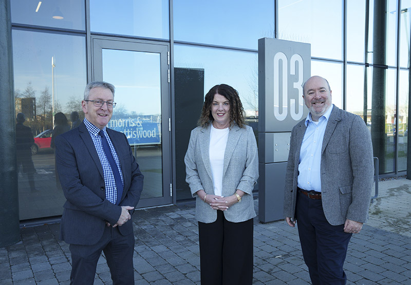 Morris and Spottiswood's Gordon Clyne (left) with Clyde Gateway's Angela Rowley and Martin McKay