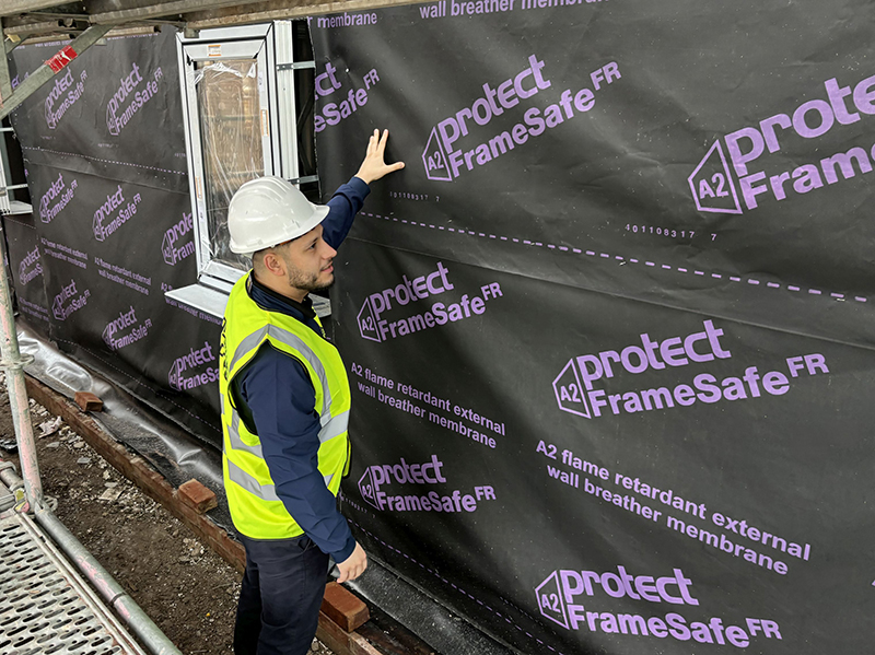 Protect FrameSafe FR A2 fire rated wall breather membrane