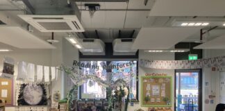 decorated school classroom