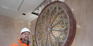 Jason Kelman, principle project manager at The Highland Council and the Rose Window. Image credit: HLH/Ewen Weatherspoon