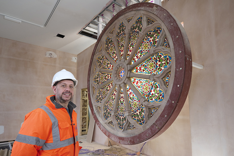 Jason Kelman, principle project manager at The Highland Council and the Rose Window. Image credit: HLH/Ewen Weatherspoon