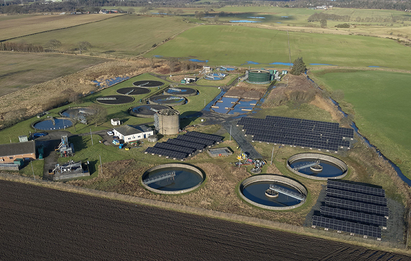 Scottish Water waste water treatment works in Bathgate.