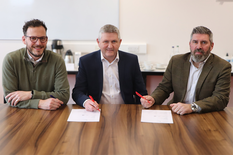 Michael Jeffrey, Vice Principal, Edinburgh College; David Cairns, Regional Managing Director, Robertson Construction Central East; and Neil McKay, Managing Director, Urban Union