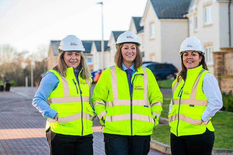 L-R: Caitlin Pearson (assistant site manager); Evette Devine (assistant site manager); andEmmy Martin (production manager). Image credit: Chris Watt Photography