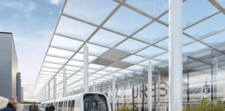Artist's impression of Clyde Metro station at Glasgow Airport
