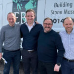 EBS Construction appoints management services and construction software provider L-R: Brian Ticcioni, EBS; Kerr McEwan, M Squared; Dr Alex Reid and Graeme Cook, both Apsis Business Components