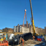 Rare footage shows ‘underground giant’ being lowered into Edinburgh chamber Underground giant lowered into Edinburgh chamber