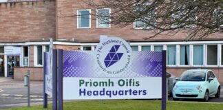 Highland Council headquarters sign