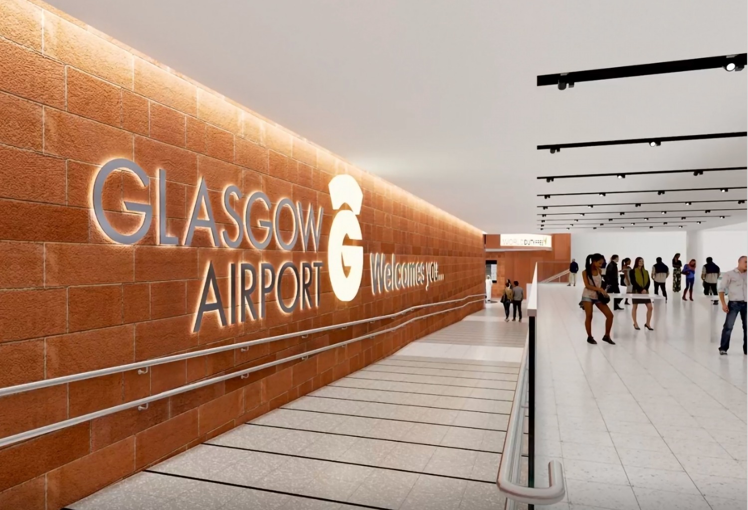 Artist's impression of Glasgow Airport sign