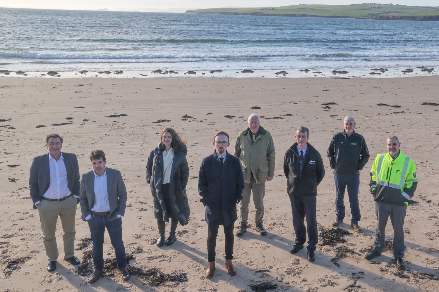 Project team on Orkney beach