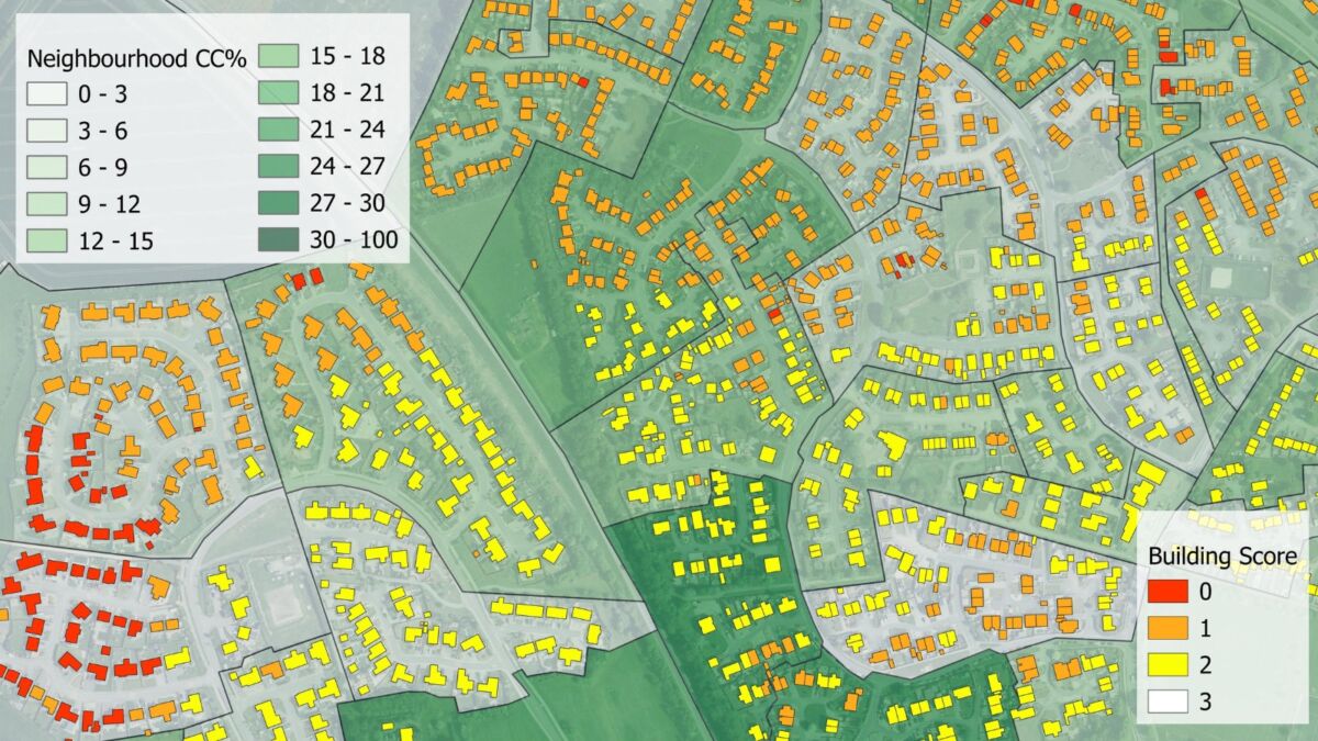 Map of Aberdeenshire trees