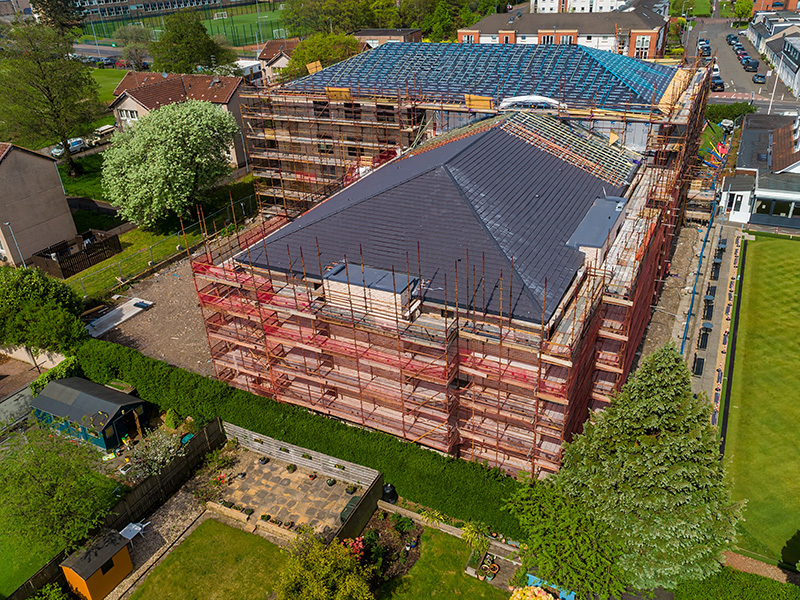 Care home under construction in Glasgow