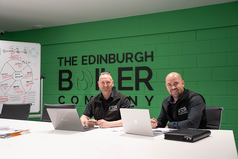 EBC managing director Dougie Bell (left) with chairman Mark Glasgow