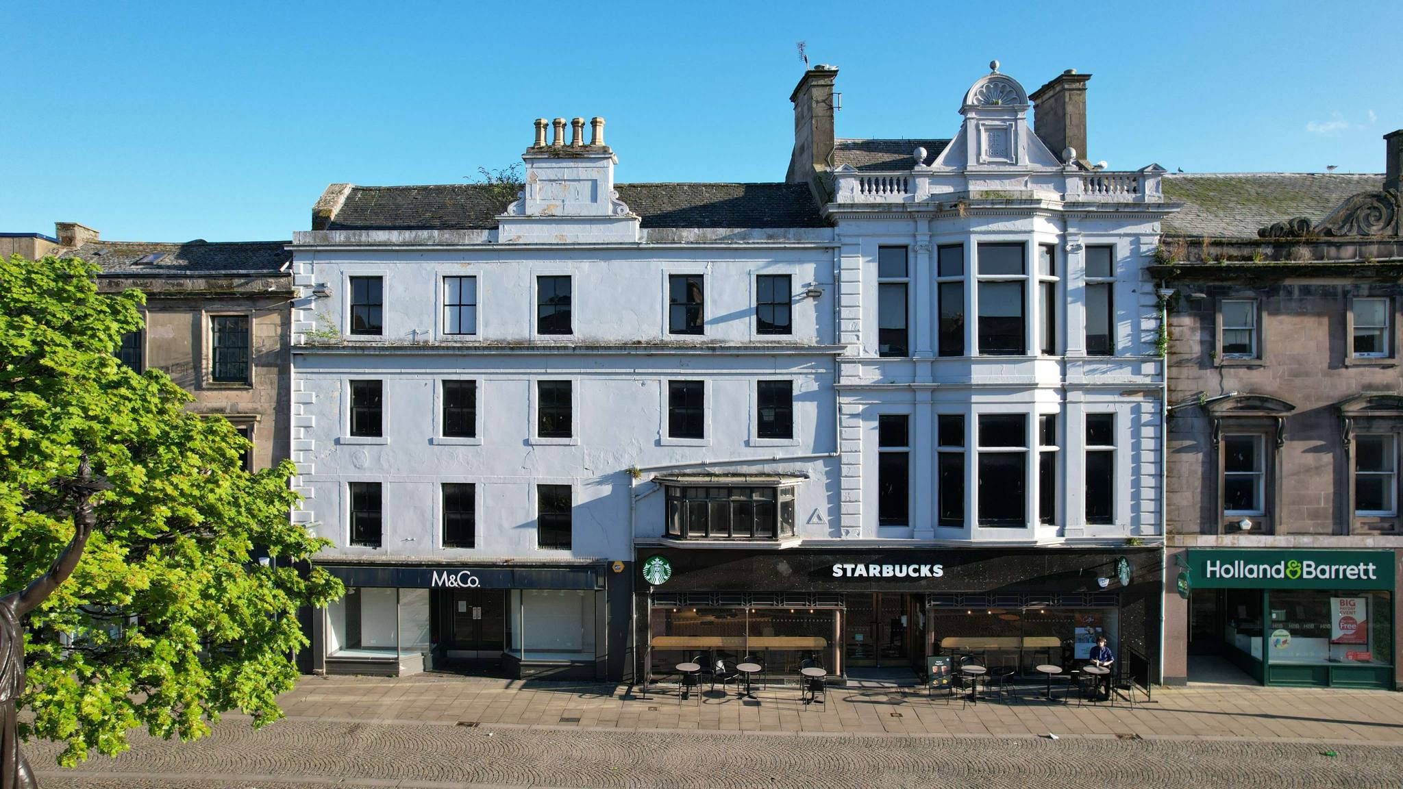 Aerial image of former Gordon Arms Hotel