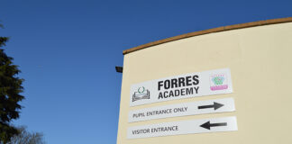 Forres Academy sign