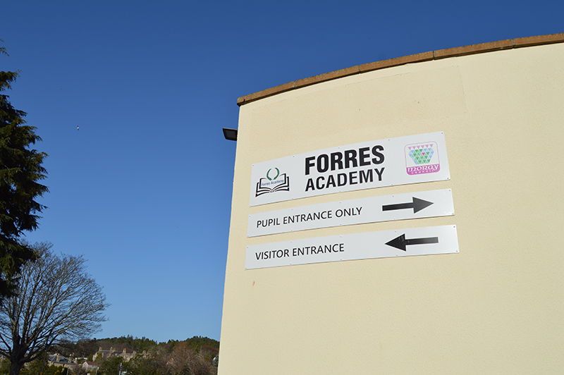 Forres Academy sign