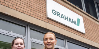 Two young women on construction training programme