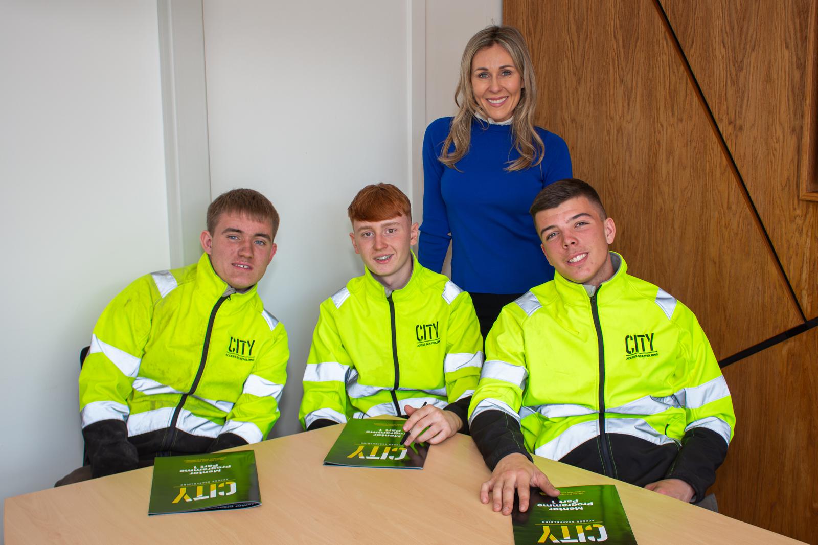 Kirsty Allan and apprentices at City Access Scaffolding