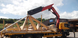 Timber kits on a trailer