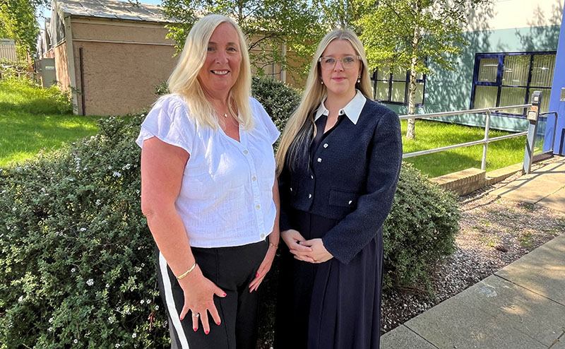 Louise McLaren (left) with Kimberley Mackay from Ralph Sayer
