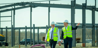 Industrial facility being built