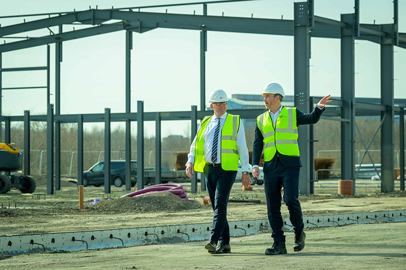 Industrial facility being built