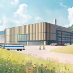 Saint-Gobain UK to build low-carbon stone wool insulation factory CGI of Saint-Gobain Isover facility