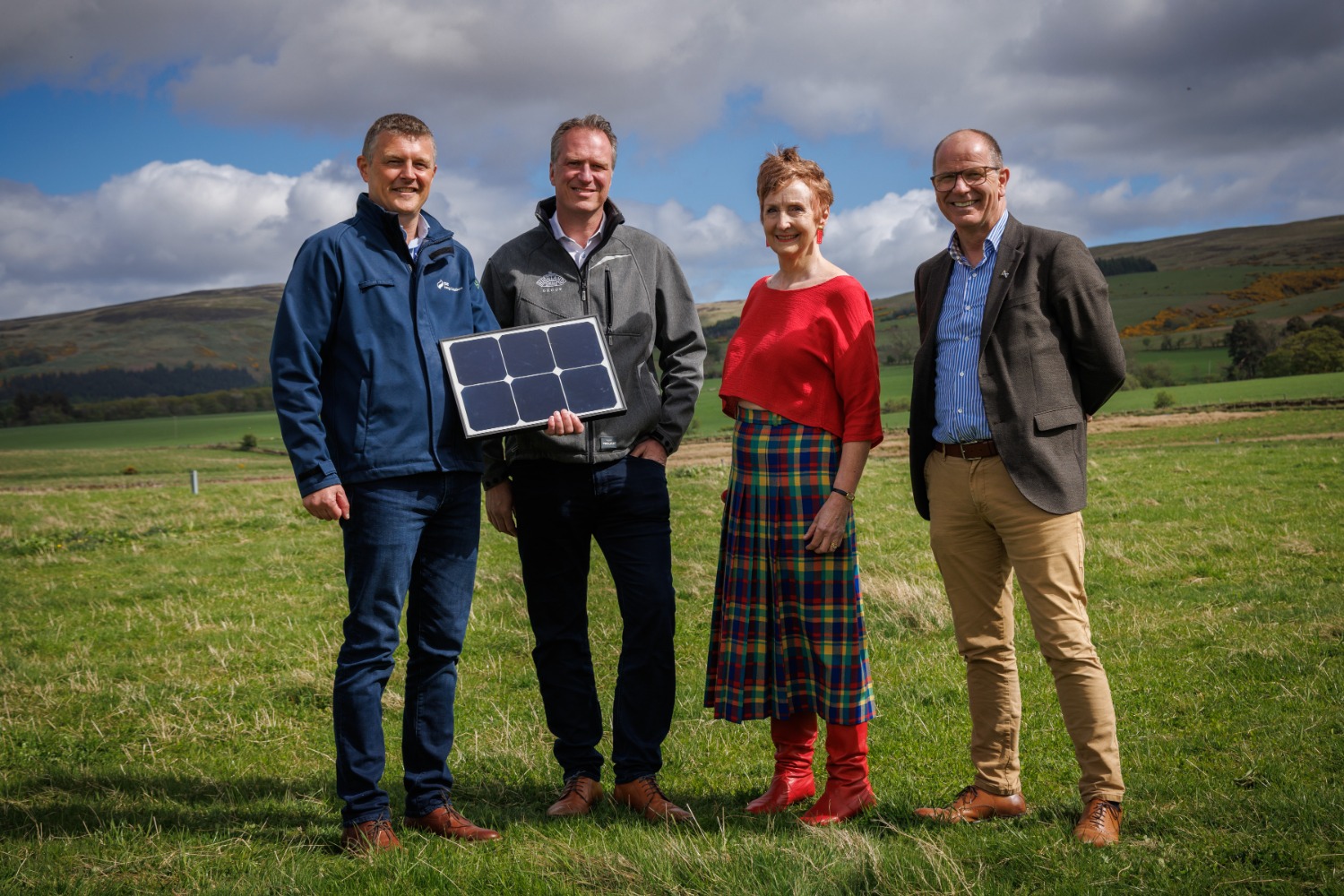 Stuart Batty, senior project development manager for SSE Energy Solutions; Simon Oldham, managing director of Highland Spring Group; Cllr Liz Barrett, Perth and Kinross Council; Jim Fairlie MSP