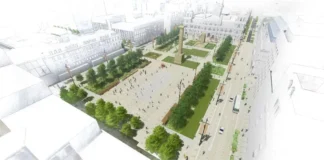 CGI of revamped George Square