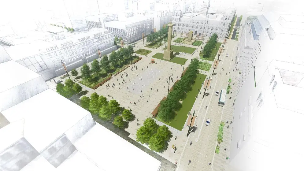 CGI of revamped George Square