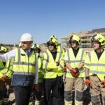 Firefighters visit Bridge of Don housebuilding site as part of training exercise Firefighters on housebuilding site