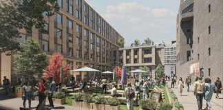 CGI of student complex