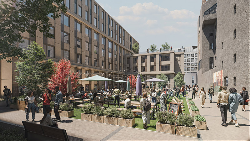 CGI of student complex