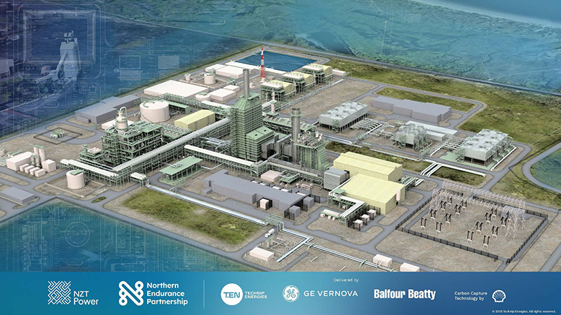 CGI of Net Zero Teesside Power