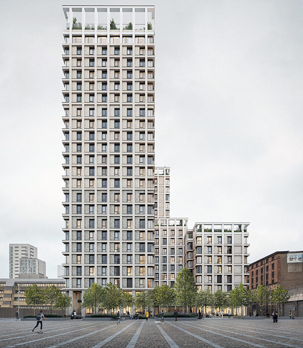 CGI of student accommodation in Glasgow